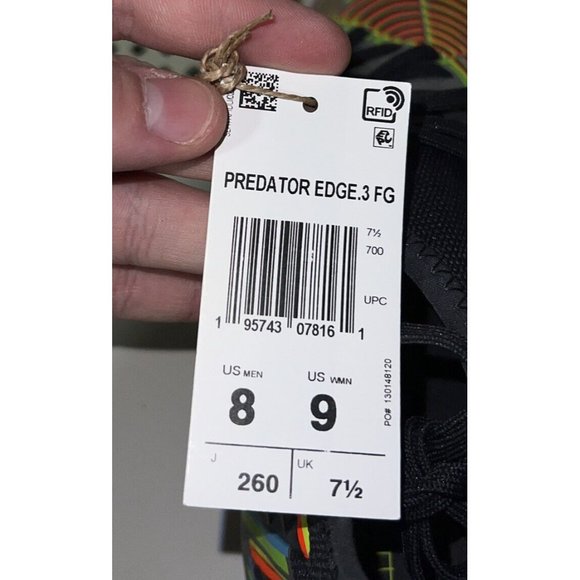 Adidas Predator Edge.3 FG Mens Soccer Cleats Size 8 Multi Color HR1524 - Picture 8 of 9